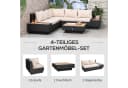 Outsunny Sitzgruppe Gartengarnitur Schwarz Polyrattan Bild 4