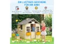 Outsunny Kinderspielhaus mit Sitzbank, Blumentöpfen und Spitzdach Bild 4