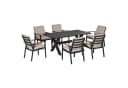 Outsunny Garten-Essgruppe 7-tlg. Grau Aluminium mit wasserabweisenden Kissen Bild 1