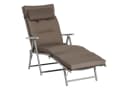 Outsunny Gartenliege mit Kissen Braun/Silber Klappbar Verstellbar Bild 1