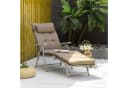 Outsunny Gartenliege mit Kissen Braun/Silber Klappbar Verstellbar Bild 2
