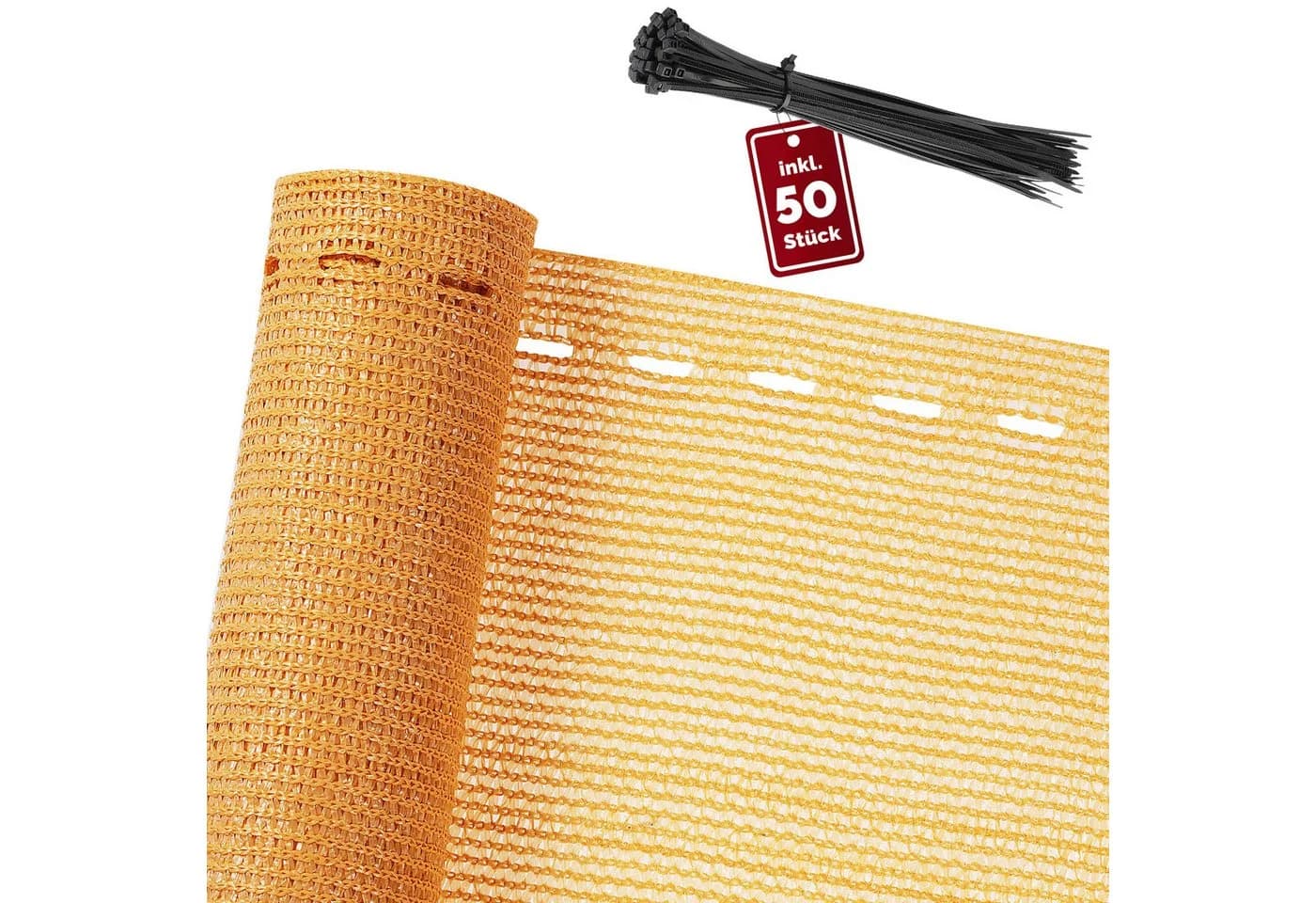 Detex Balkonsichtschutz Wetterfest HDPE Beige Windschutz - Bild 2