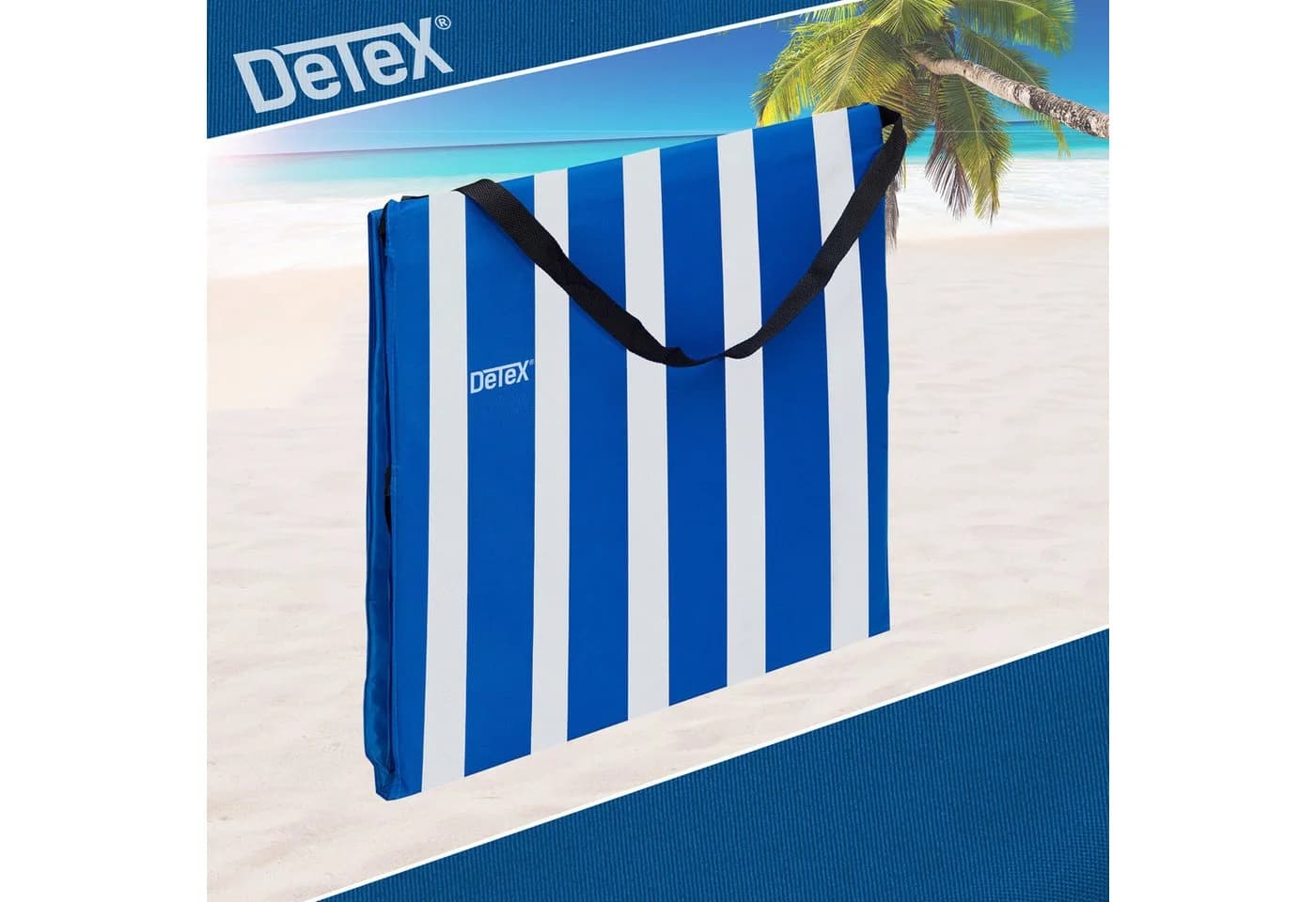 Detex Gartenliege mit gepolsterter Rückenlehne Blau/Weiß - Bild 5
