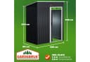 Gardebruk Gerätehaus Anthrazit Stahlblech Schiebetür Bild 3