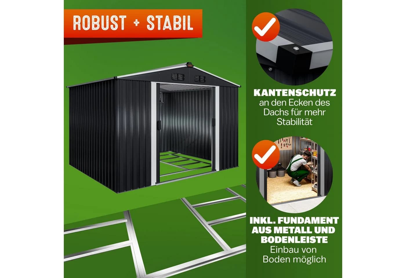 Gardebruk Gerätehaus Metallic-Grau - Bild 5