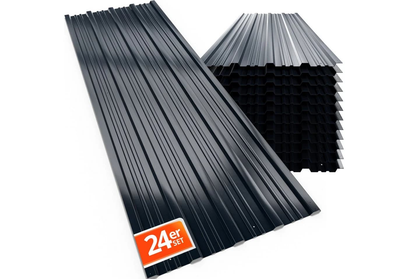 Gardebruk 24x Trapezblech 129x46cm verzinkt grün/anthrazit - Bild 2