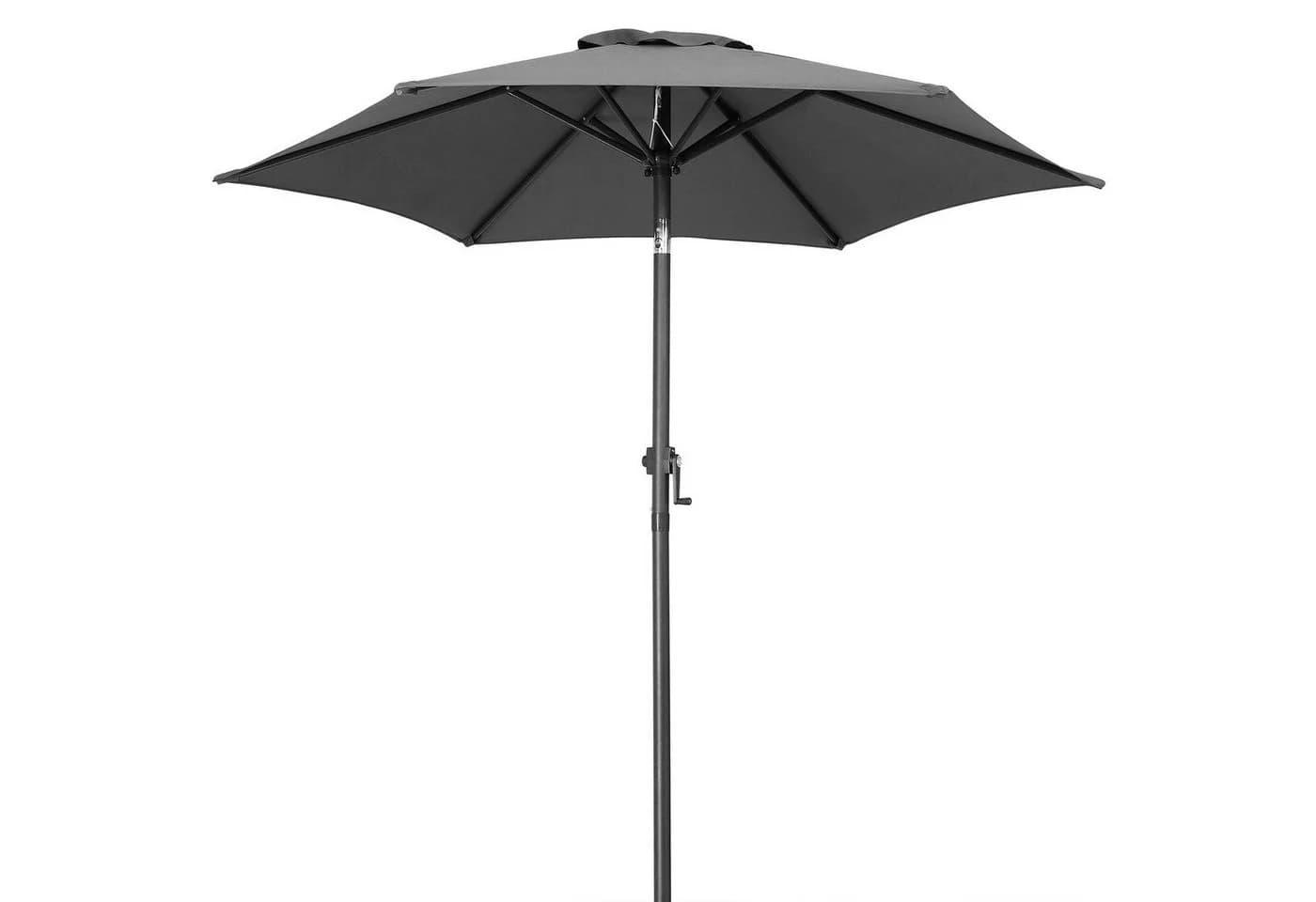 Kingsleeve Sonnenschirm Anthrazit 200 cm Aluminium Kurbel - Bild 2