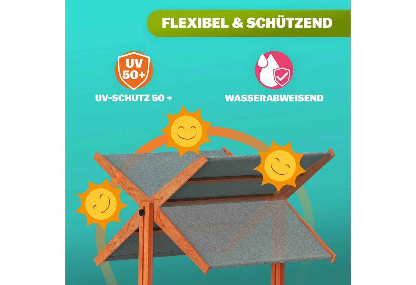 Spielwerk Sandkasten Sami mit Dach UV-Schutz - Bild 4