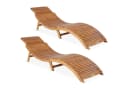 Casaria Gartenliege Braun Holz Gartenliege FSC®-zertifiziert 320kg Belastbar Garten Akazie Bild 2