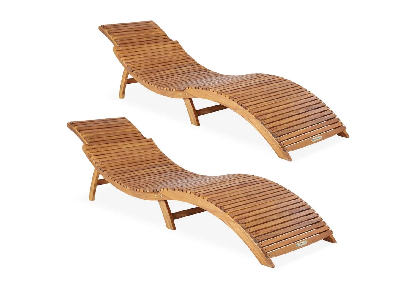 Casaria Gartenliege Braun Holz Gartenliege FSC®-zertifiziert 320kg Belastbar Garten Akazie - Bild 2