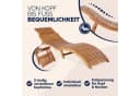 Casaria Gartenliege Braun Holz Gartenliege FSC®-zertifiziert 320kg Belastbar Garten Akazie Bild 3