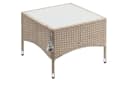 Casaria Beistelltisch Polyrattan Höhenverstellbar Glasplatte Bild 2