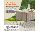 Casaria Beistelltisch Polyrattan Höhenverstellbar Glasplatte Bild 4