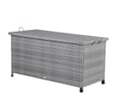 Casaria Auflagenbox Grau mit Rollen, Gasdruckfedern & Innenplane Bild 2