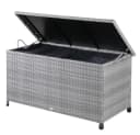 Casaria Auflagenbox Grau mit Rollen, Gasdruckfedern & Innenplane Bild 3