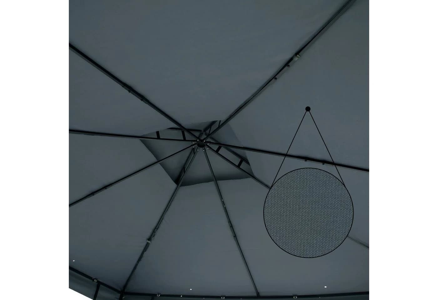 Casaria Pavillon Lorca 3x3m UV-Schutz 50+ Wasserabweisend Metall - Bild 3