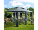 Casaria Pavillon Topas 3x4m Anthrazit UV-Schutz 50+ Metall Bild 1