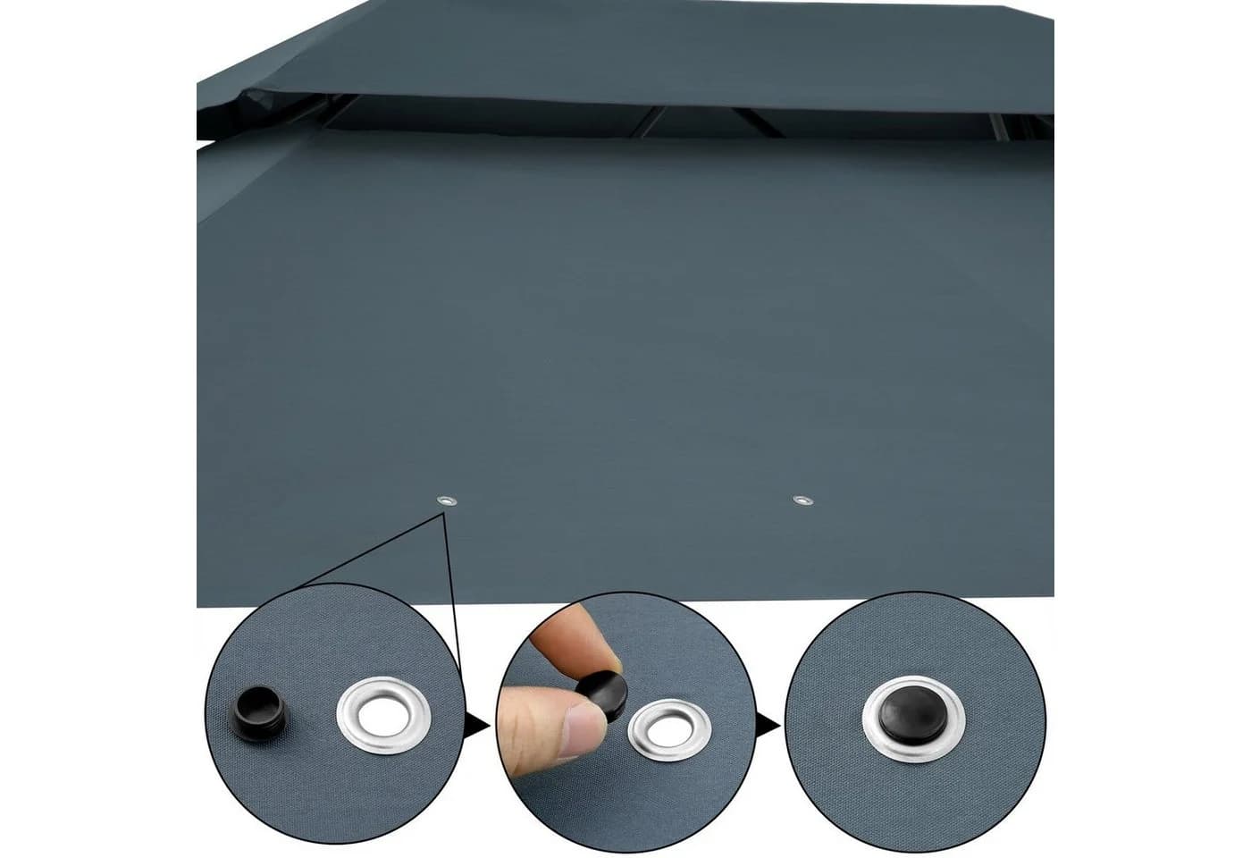 Casaria Pavillon Topas 3x4m Anthrazit UV-Schutz 50+ Metall - Bild 4