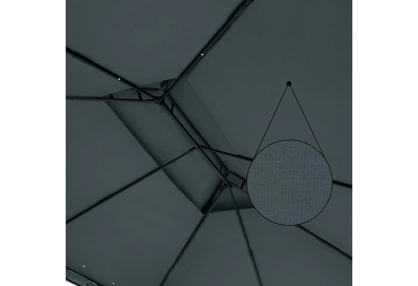 Casaria Pavillon Topas 3x4m Anthrazit UV-Schutz 50+ Metall - Bild 5