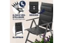 Casaria Gartenstuhl Bern Premium 2er Set Gepolstert Alu Bild 3