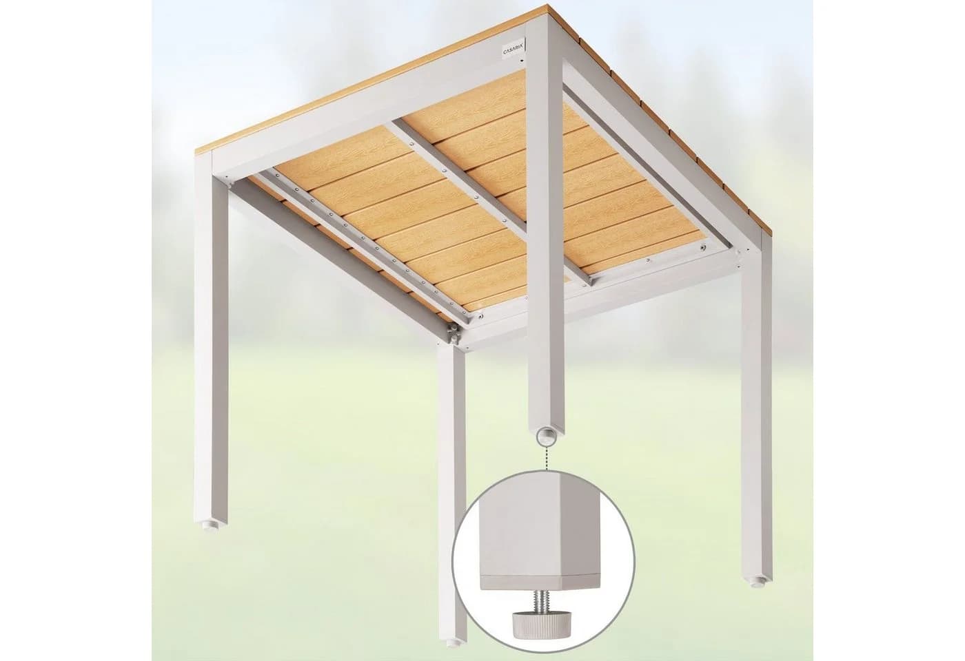Casaria Garten-Essgruppe Bern 5-tlg. WPC Aluminium Klappbar - Bild 5