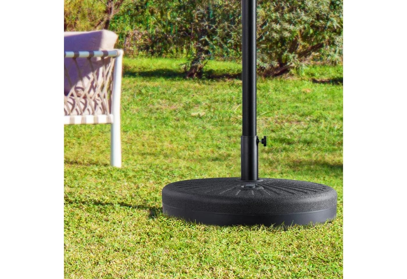 Casaria Schirmhalter Rund Schwarz