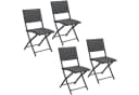 Casaria Klappstuhl Rom 4er Set Polyrattan 120kg Belastbarkeit Platzsparend Klappbar Leicht Bild 2