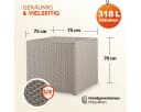 Casaria Auflagenbox 318L mit Deckel und Gasdruckfeder Bild 1