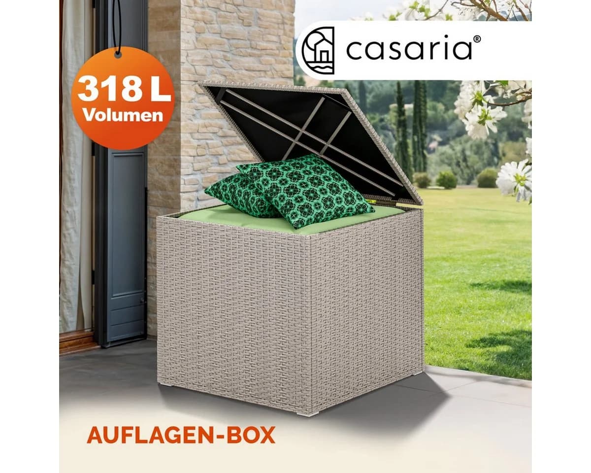 Casaria Auflagenbox 318L mit Deckel und Gasdruckfeder - Bild 2