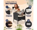 Casaria Gartenstuhl 2er Set Stapelbar Polyrattan mit Auflagen Bild 3