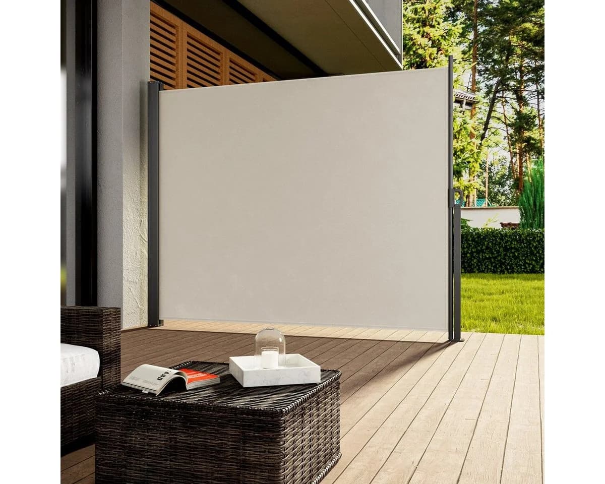 Casaria Balkonsichtschutz Norsara Seitenmarkise 180x300cm Ausziehbar