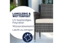 Casaria Gartenbank Grau mit Tisch und Auflagen Polyrattan Bild 1