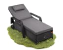Casaria Gartenliege Polyrattan mit Rollen 5-fach verstellbar Bild 2