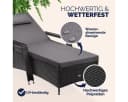 Casaria Gartenliege Polyrattan mit Rollen 5-fach verstellbar Bild 5