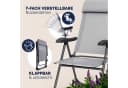 Casaria Gartenstuhl Klappbar 4er Set 7-fach Verstellbar Alu Grau Bild 4