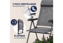 Casaria Gartenstuhl 4er Set Klappbar 7-fach Verstellbar Grau Bild 4