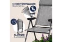 Casaria Gartenstuhl Klappbar 2er Set Aluminium Verstellbare Rückenlehne Grau Bild 4