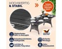 Casaria Gartentisch Wetterfest WPC Polyrattan Grau Bild 5