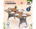 Casaria Gartentisch Polyrattan mit Ablage FSC-Akazie Bild 1