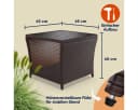 Casaria Beistelltisch Braun Wetterfest Polyrattan WPC Outdoor Bild 4