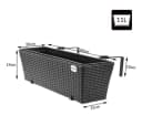 Casaria Blumenkasten 4er Set 11L Polyrattan mit Halterung Bild 1