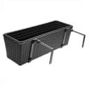 Casaria Blumenkasten 4er Set 11L Polyrattan mit Halterung Bild 4