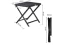 Casaria Gartenstuhl Rom 2er Set Schwarz Polyrattan Klappbar Bild 5