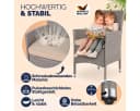 Casaria Gartenstuhl 4er Set Polyrattan Beige Stapelbar Bild 5