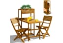 Casaria Balkonset 2 Personen Wetterfest Klappbar Holz 160kg Belastbarkeit FSC Bild 2