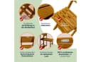 Casaria Balkonset 2 Personen Wetterfest Klappbar Holz 160kg Belastbarkeit FSC Bild 5