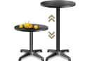 Casaria Stehtisch Höhenverstellbar Schwarz Aluminium Bild 2