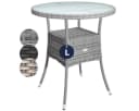 Casaria Gartentisch Rund Milchglas Wetterfest Polyrattan Bild 2
