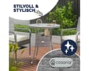 Casaria Gartentisch Rund Milchglas Wetterfest Polyrattan Bild 4