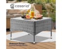 Casaria Beistelltisch Polyrattan 58x58cm Wetterfest Höhenverstellbar 80kg Belastbarkeit Bild 1
